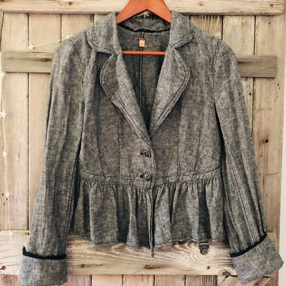 Free People Linen Blazer